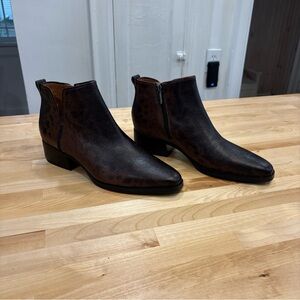 Franco Sarto Brown Ankle Booties